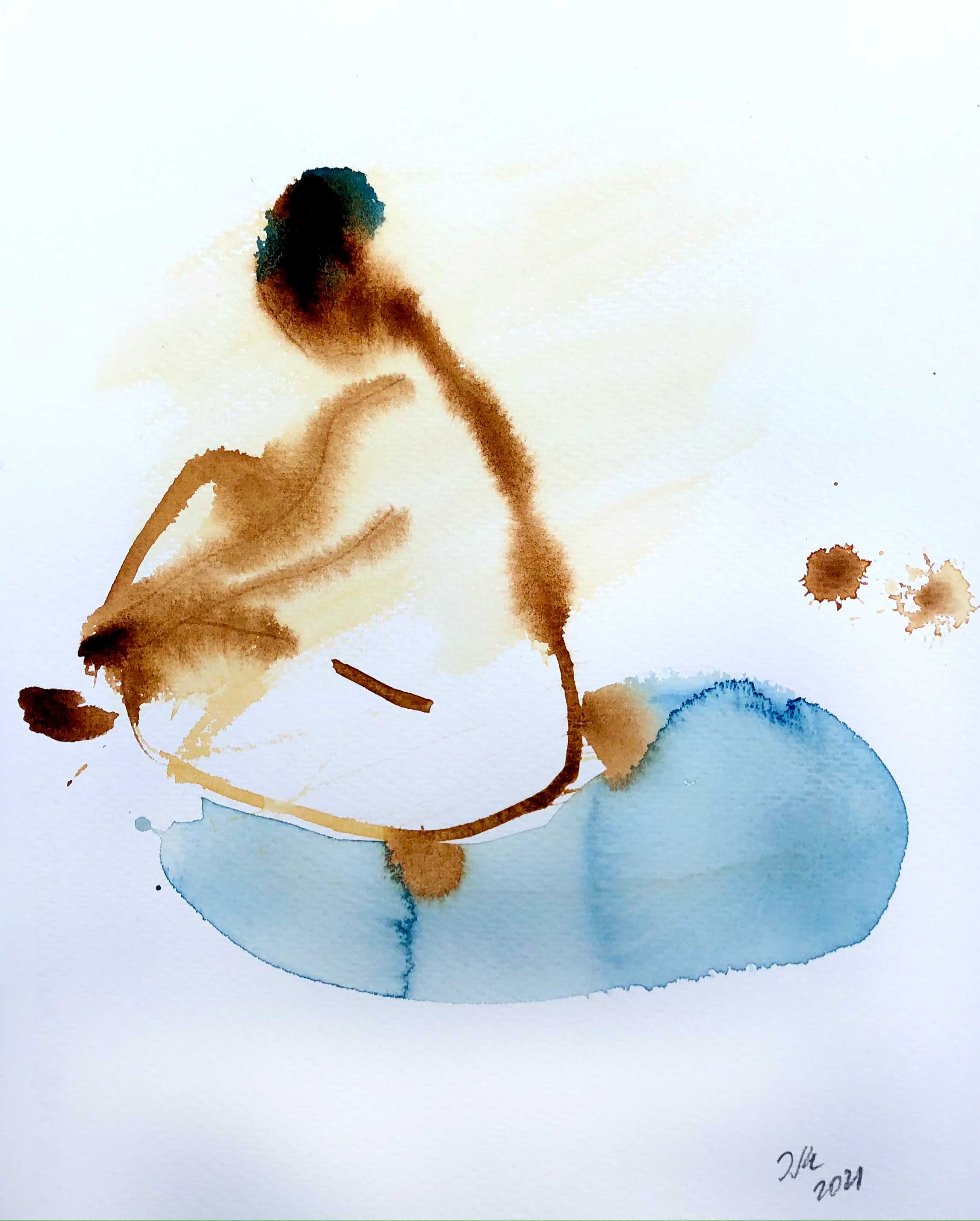 A girl wearing yellow ballon