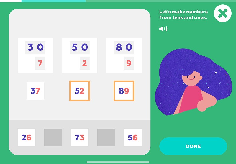 Place value: make numbers using tens and ones 