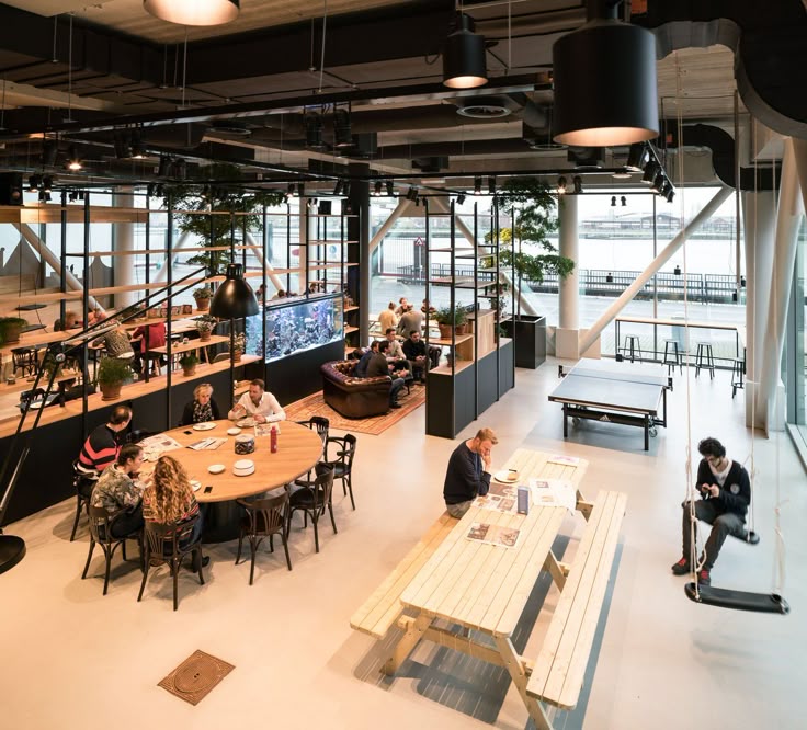 A work team around the desk