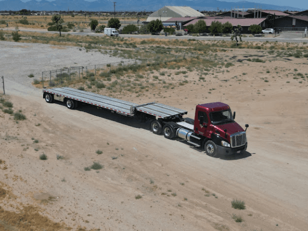 Rolas Flat Bed Truck in Hesperia Calfiornia truck yard