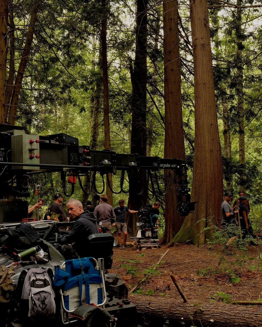 A fast black sports car races down the highway.