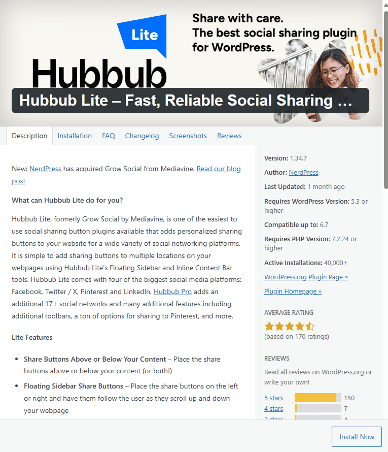 hubbub lite plugin