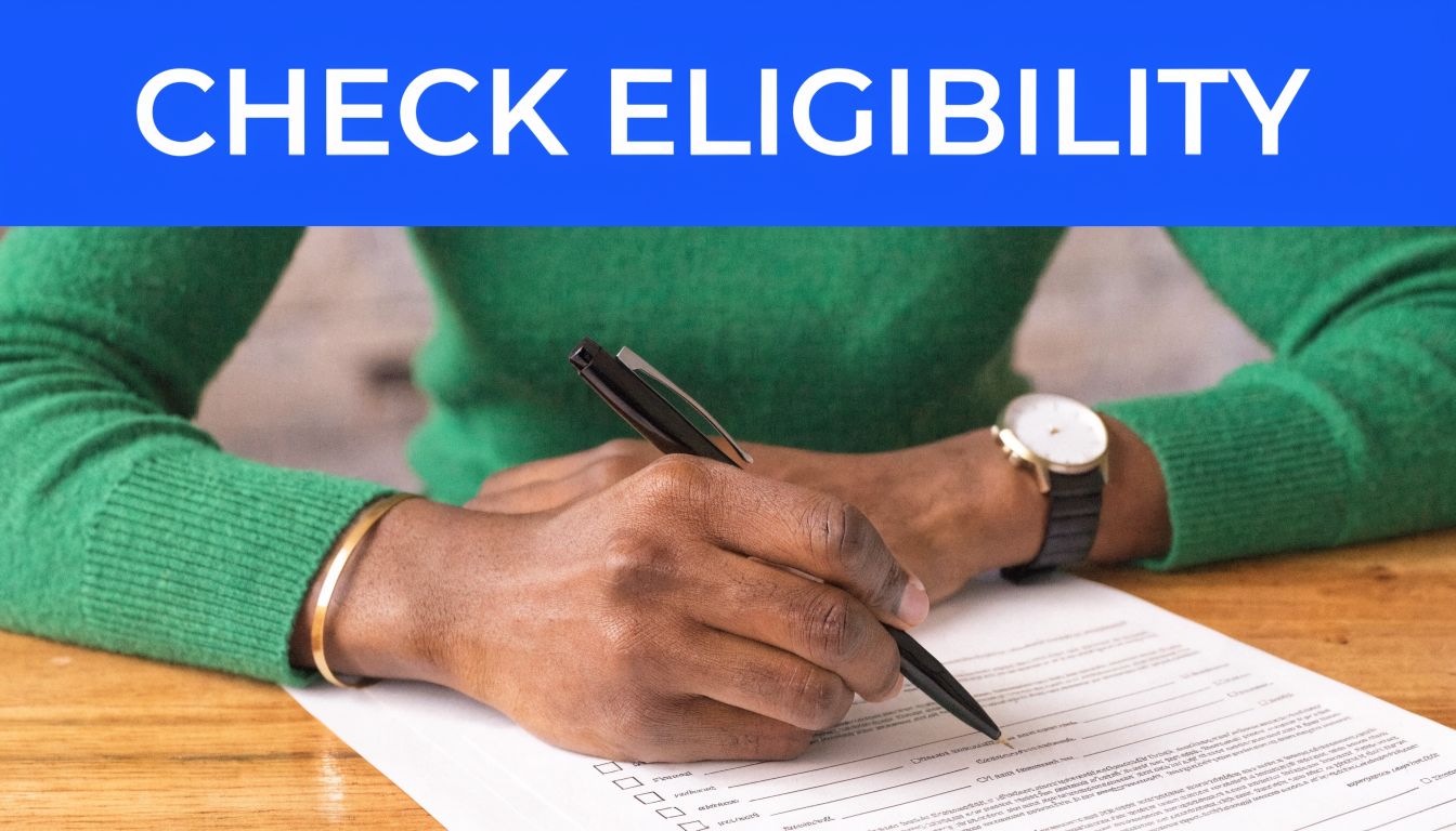 A person writing on a paper form while checking eligibility for an expunging driving record application.