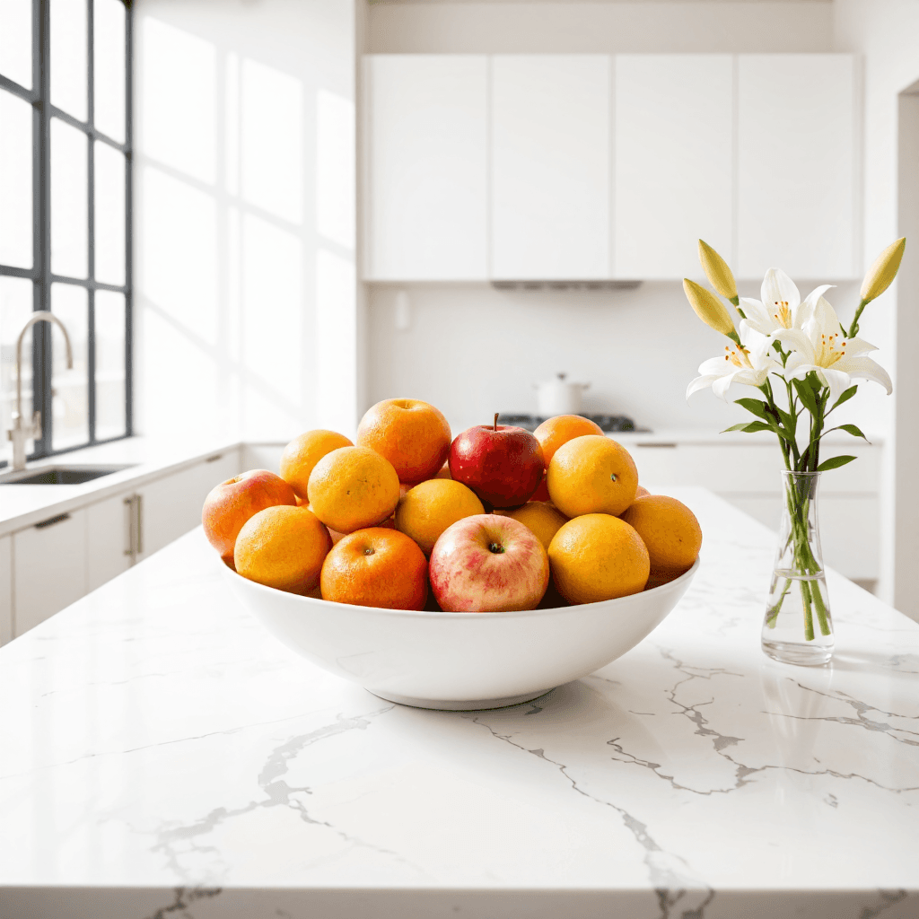 product photography of kitchen decor and fruits