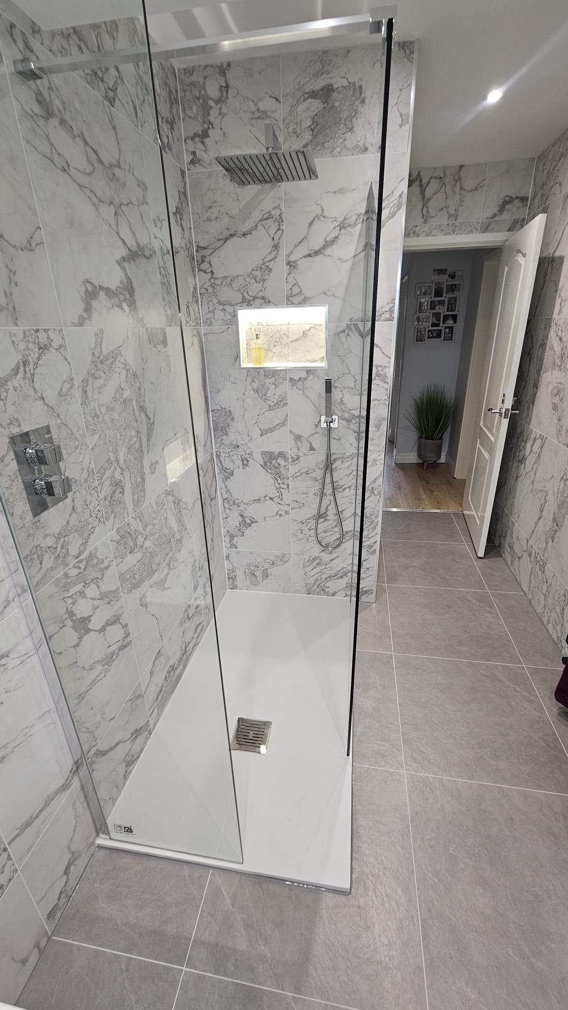Bathroom renovation in West Leeds with clean and modern layout
