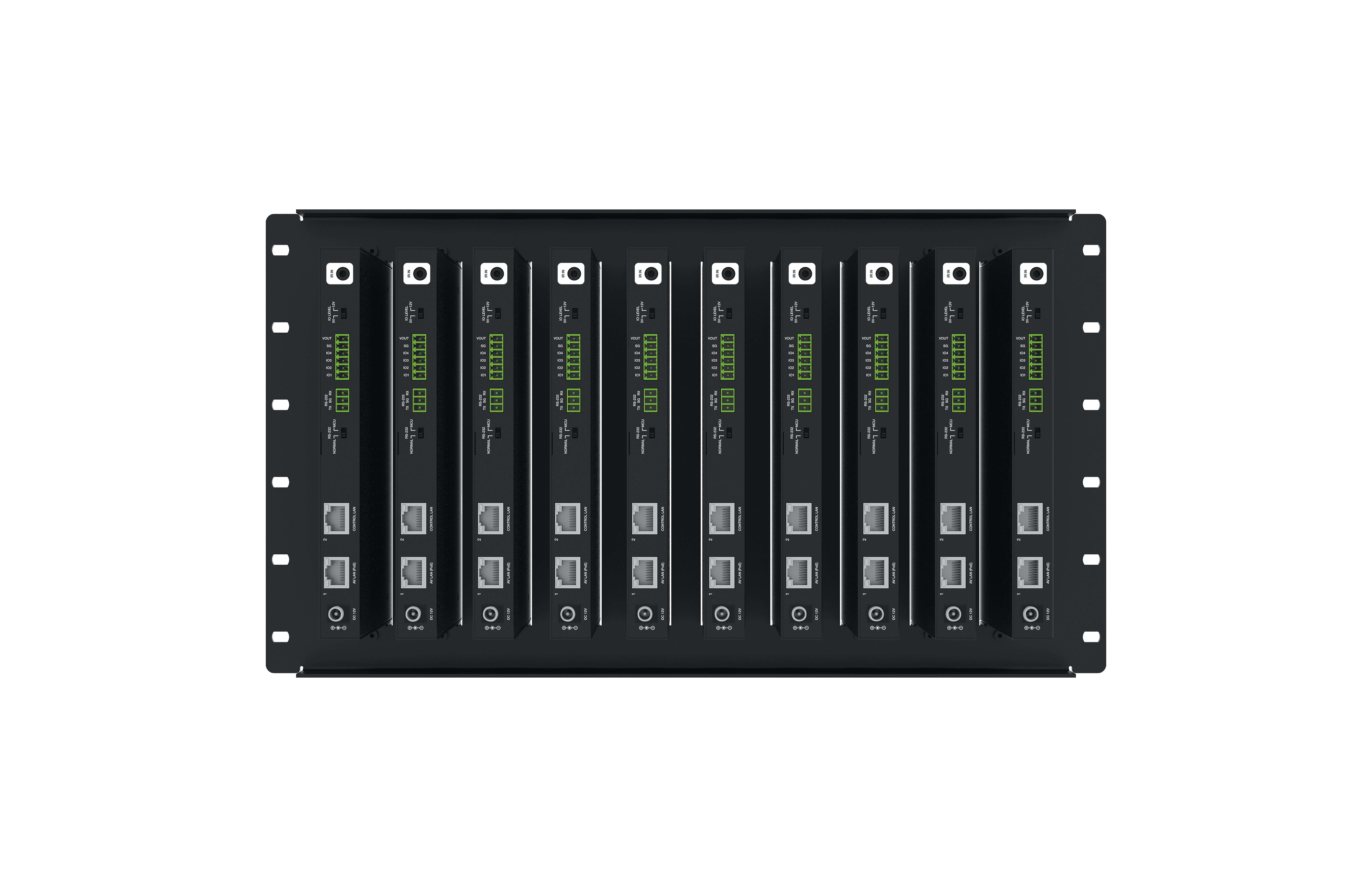 Rackmount unit with multiple input/output modules