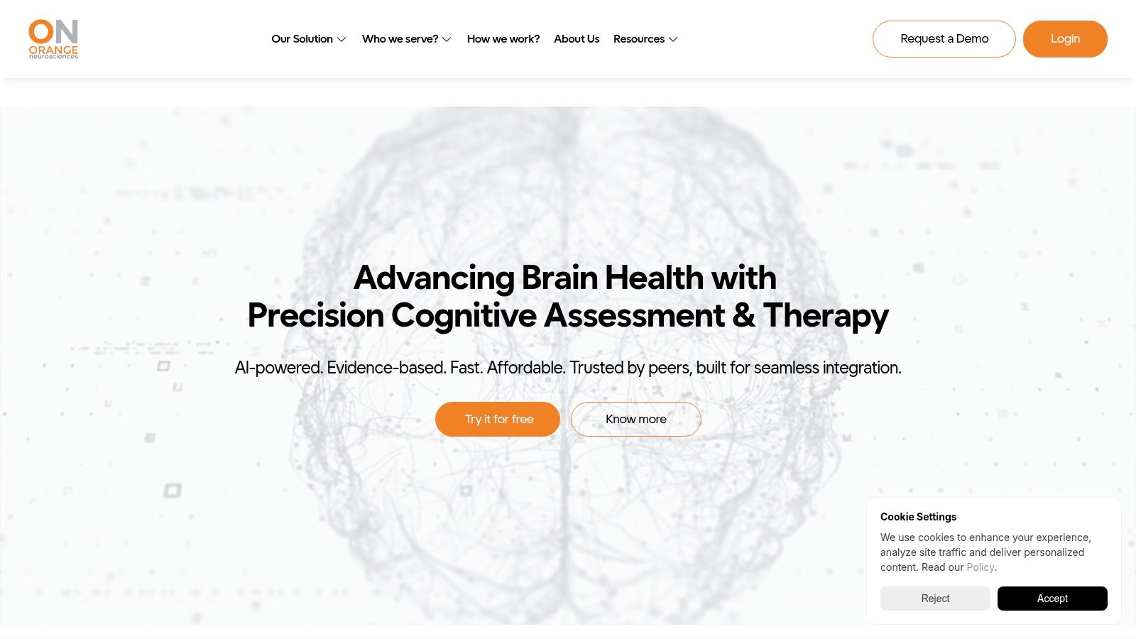 Screenshot from https://orangeneurosciences.ca