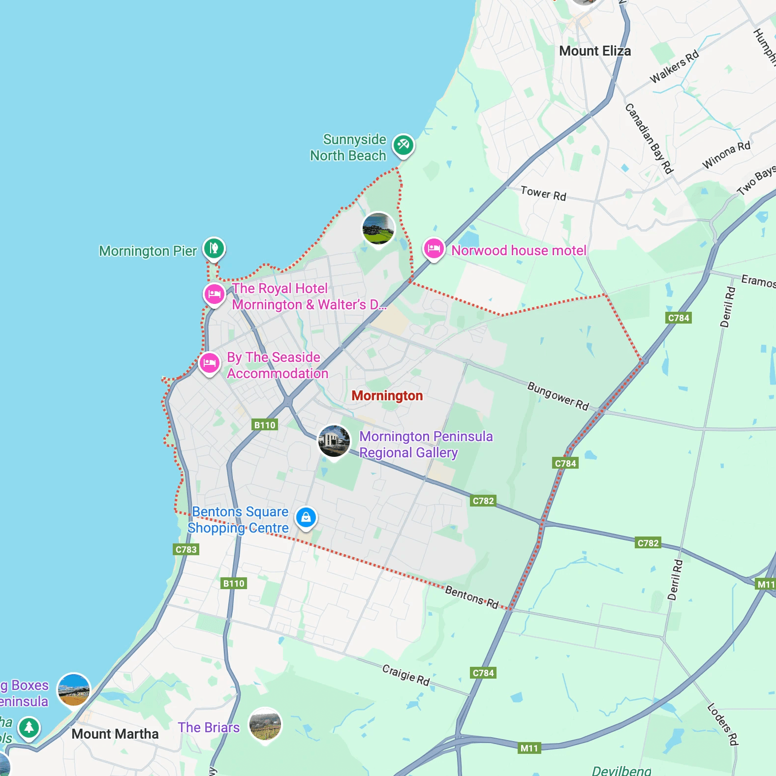 Map of Mornington