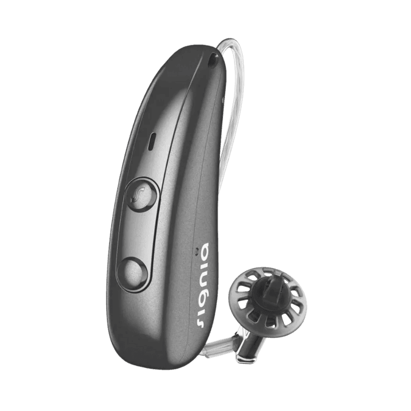 Appareil auditif Signia Pure Charge&Go 3IX, micro-contour rechargeable Classe 2, Haut-de-gamme. Bilan auditif gratuit chez Audio Pour Tous.