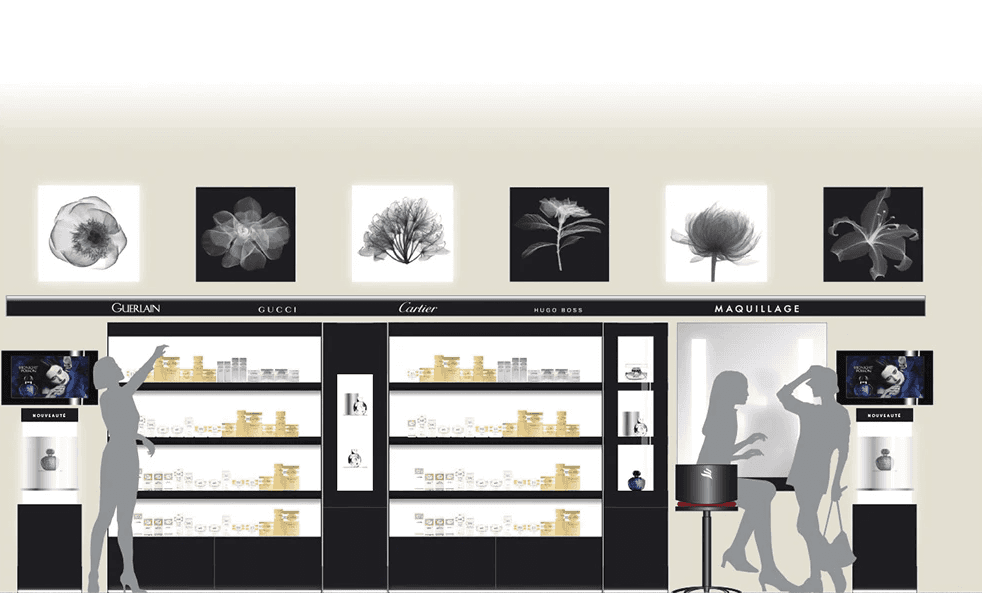 Beauty shop élévations intérieur magasin