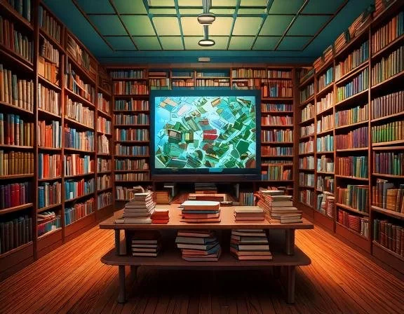 Bild einer Bibliothek