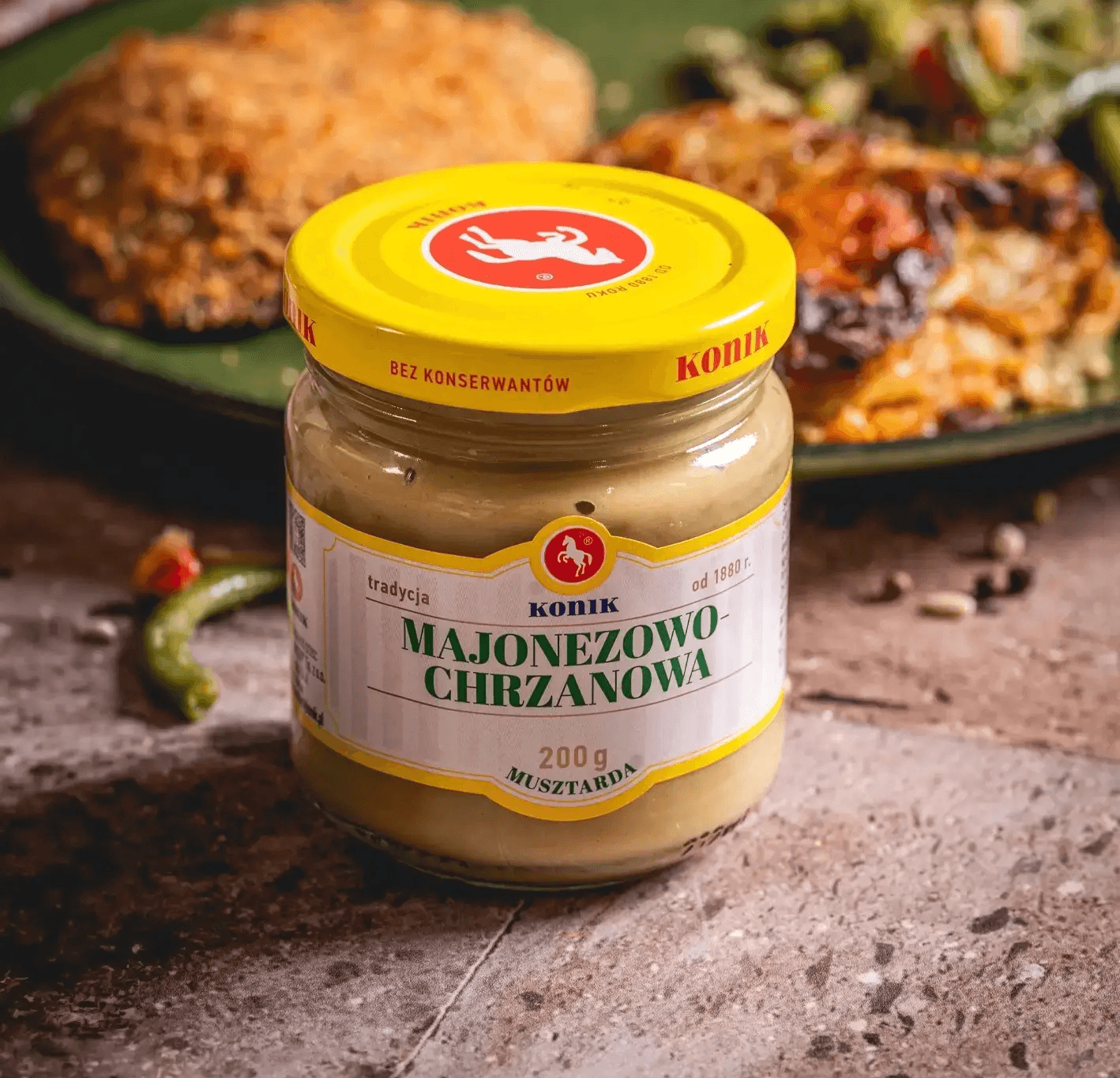 Chrzanowa i majonezowo-chrzanowa musztarda Konik