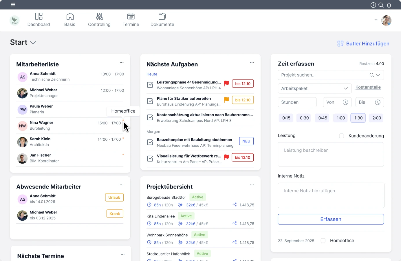 untermStrich Dashboard