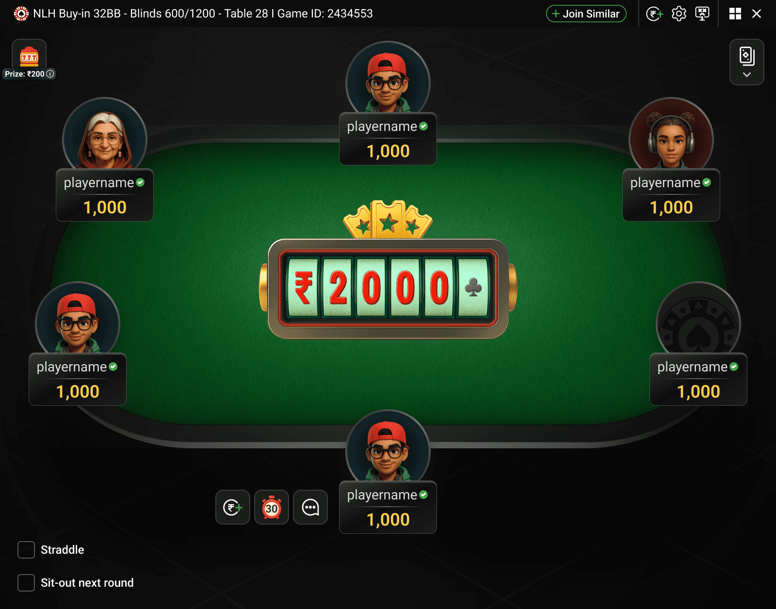 Jackpot table state