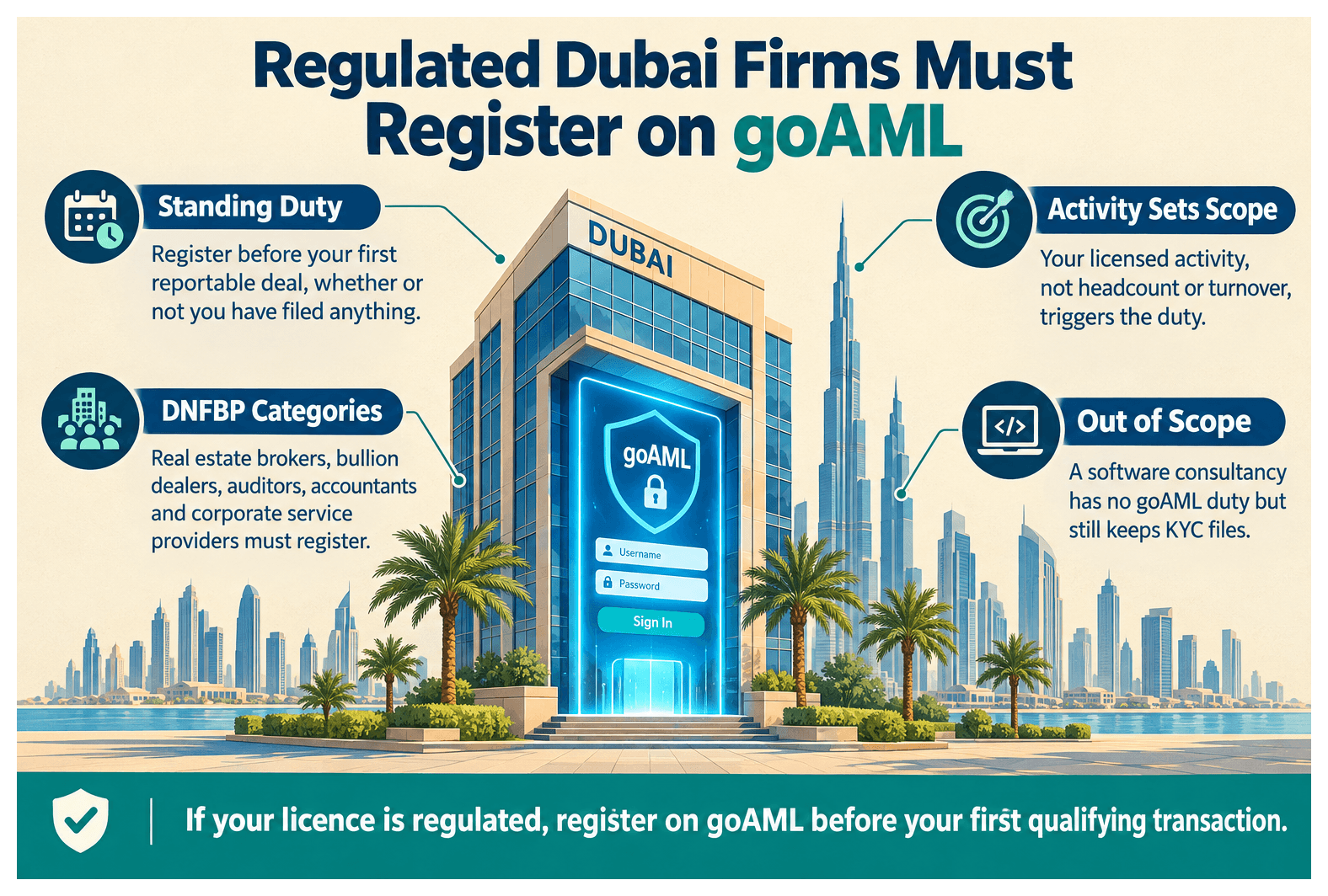 Infographic: When Must a Dubai Company Register on goAML