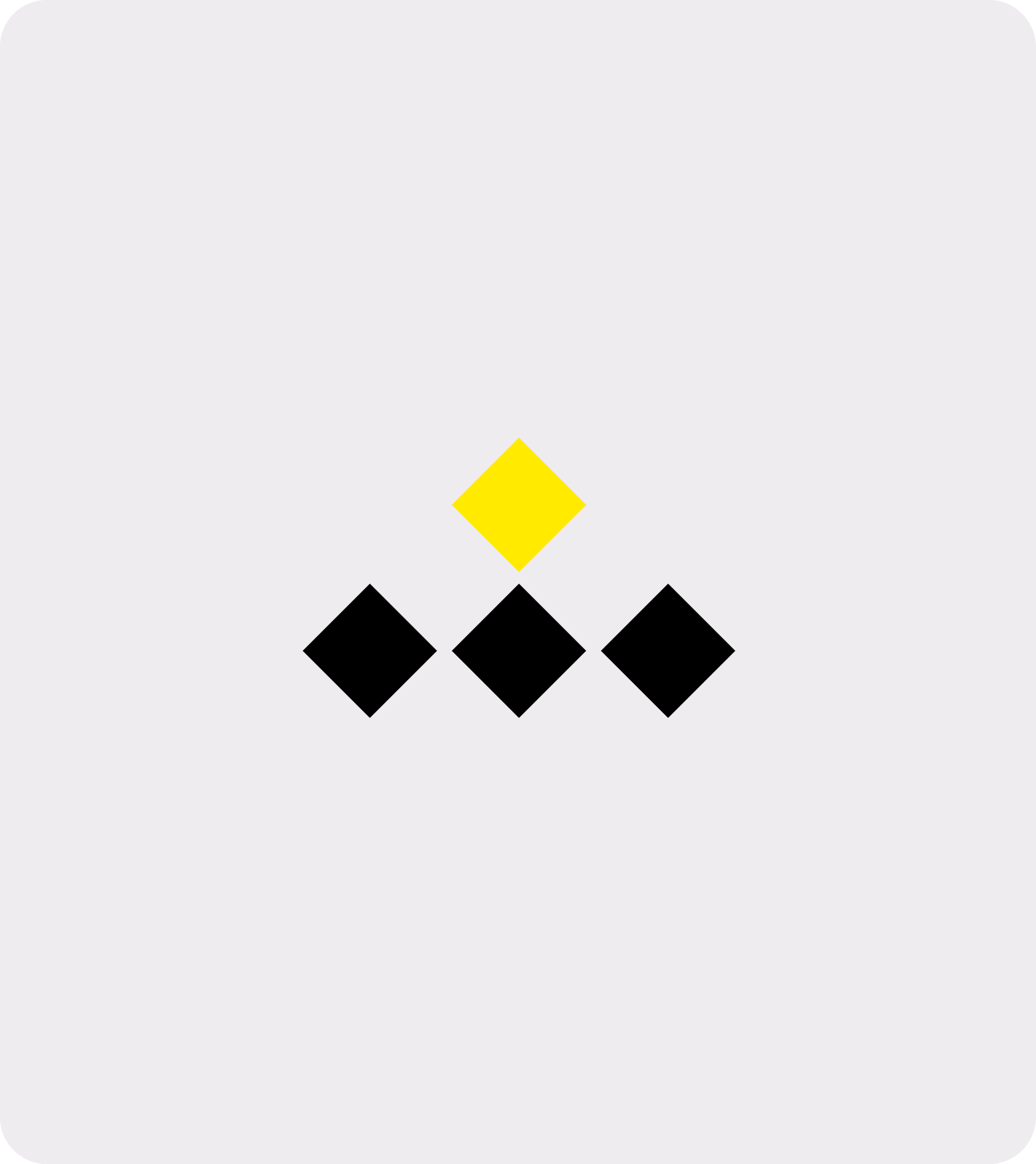 A minimalistic logo featuring three black squares forming a row below a single yellow diamond, set against a light gray background.
