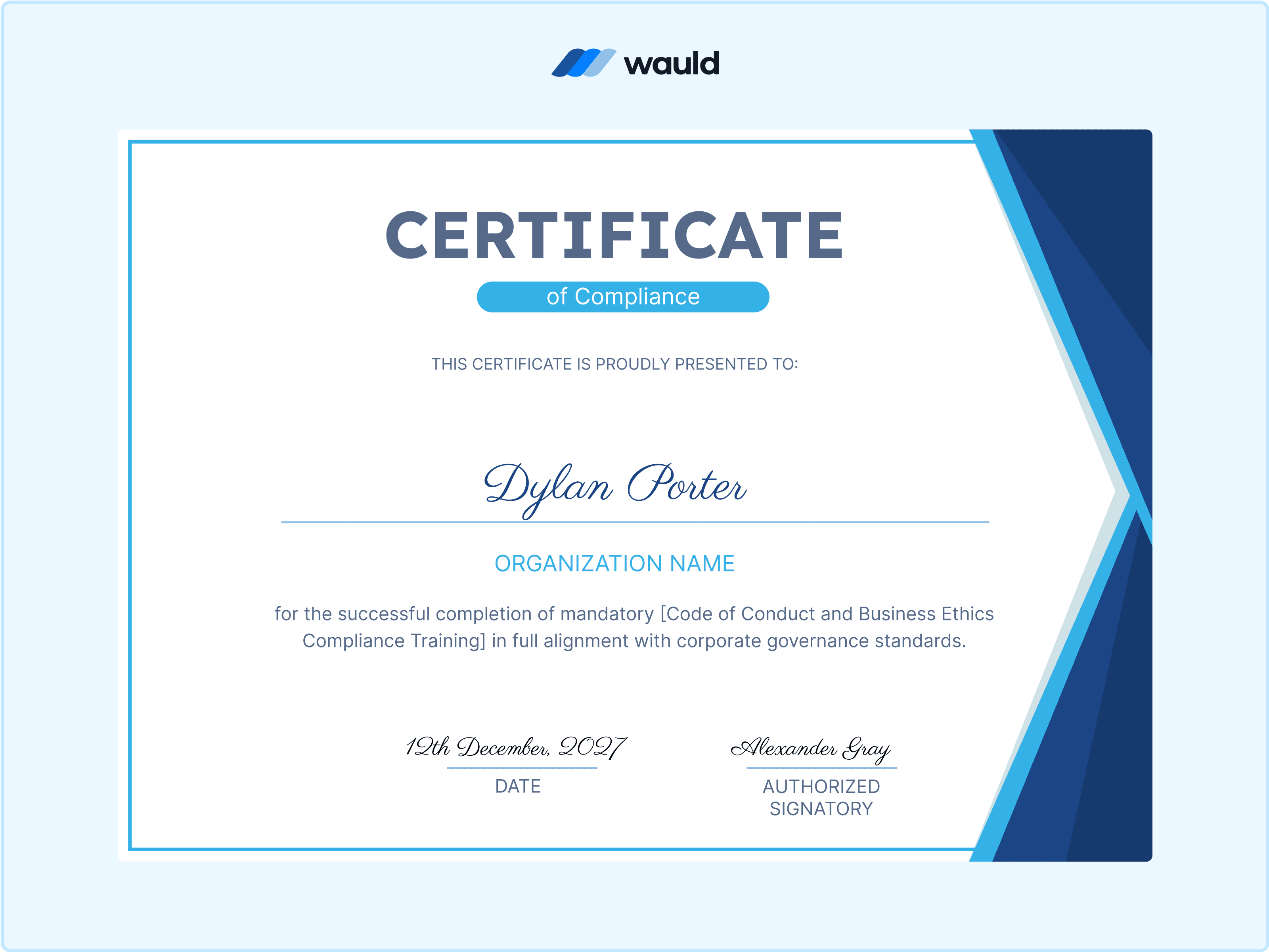 Wauld - A Blue-Themed Professional Template&nbsp;