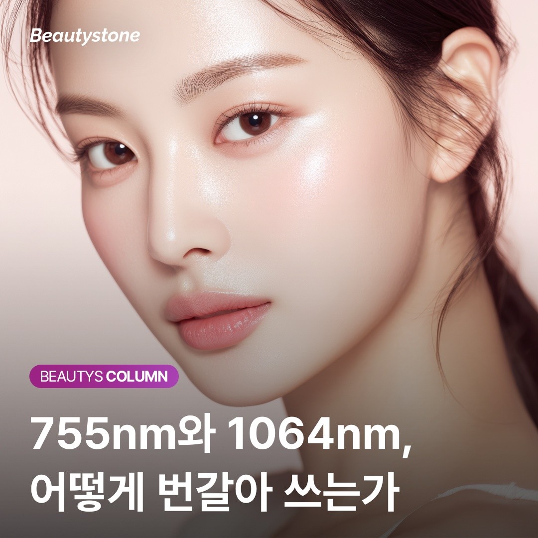 남성 수염 레이저 제모 755nm 1064nm 파장 비교