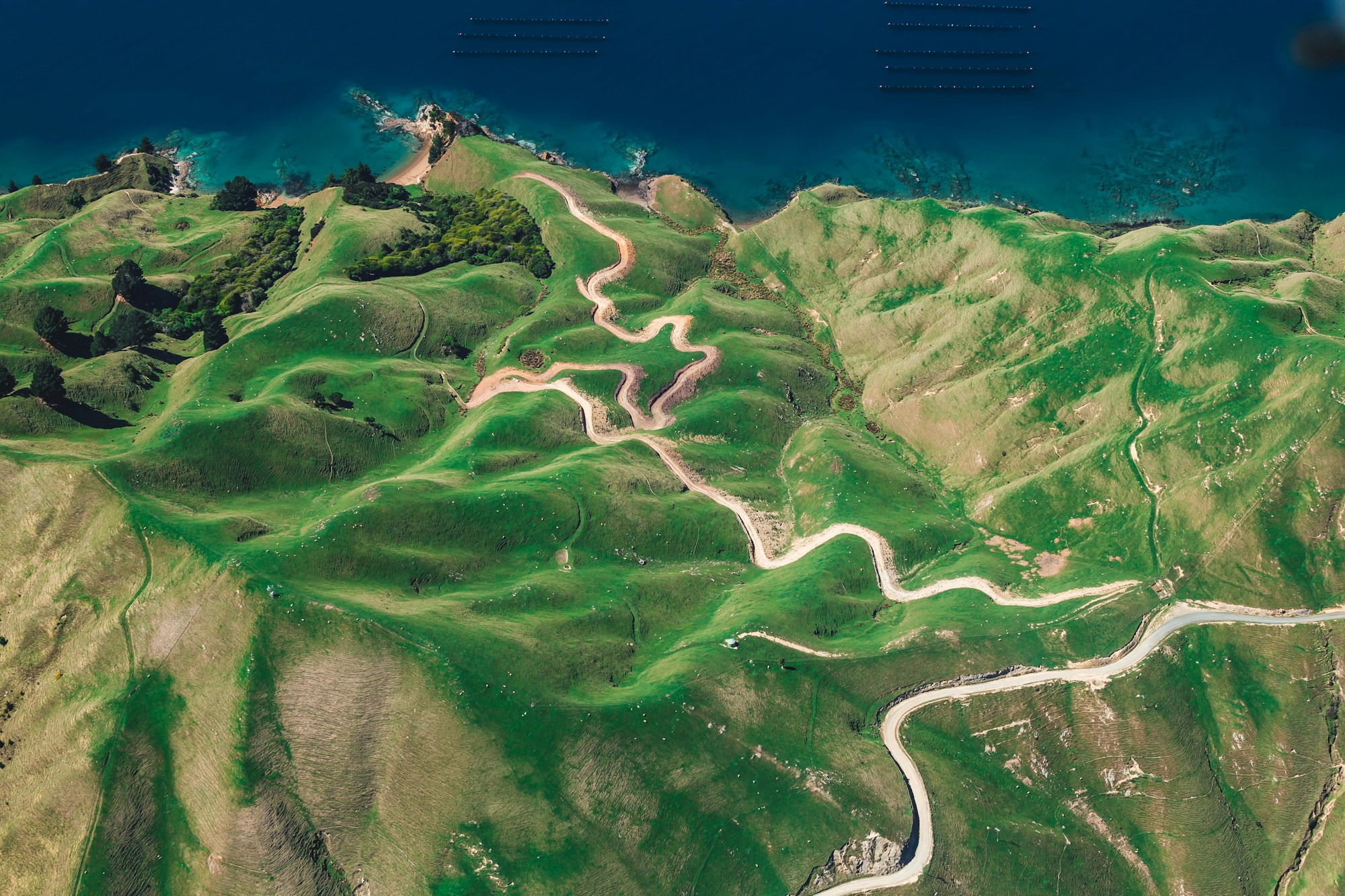 Aerial terrain showing mapped landform patterns