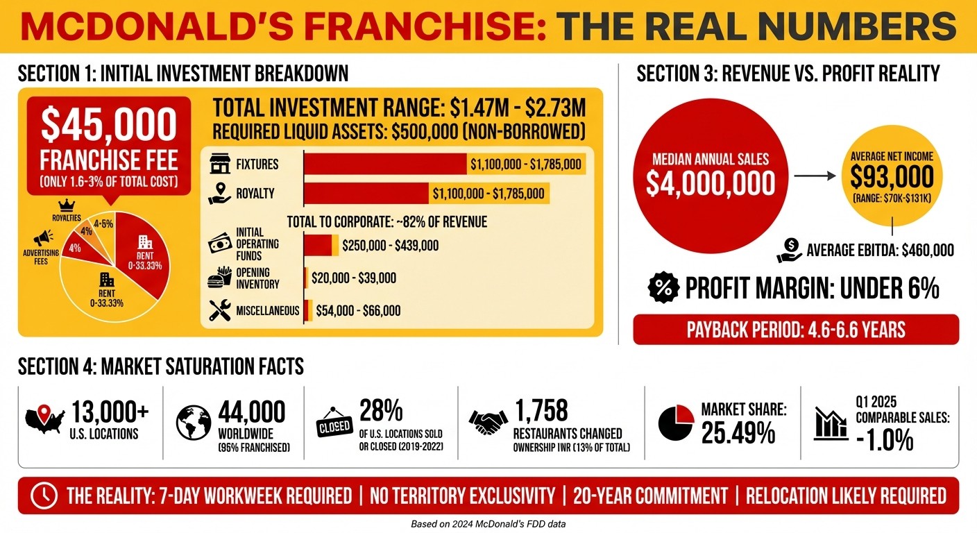 McDonald's Franchise Cost Breakdown and Financial Reality
