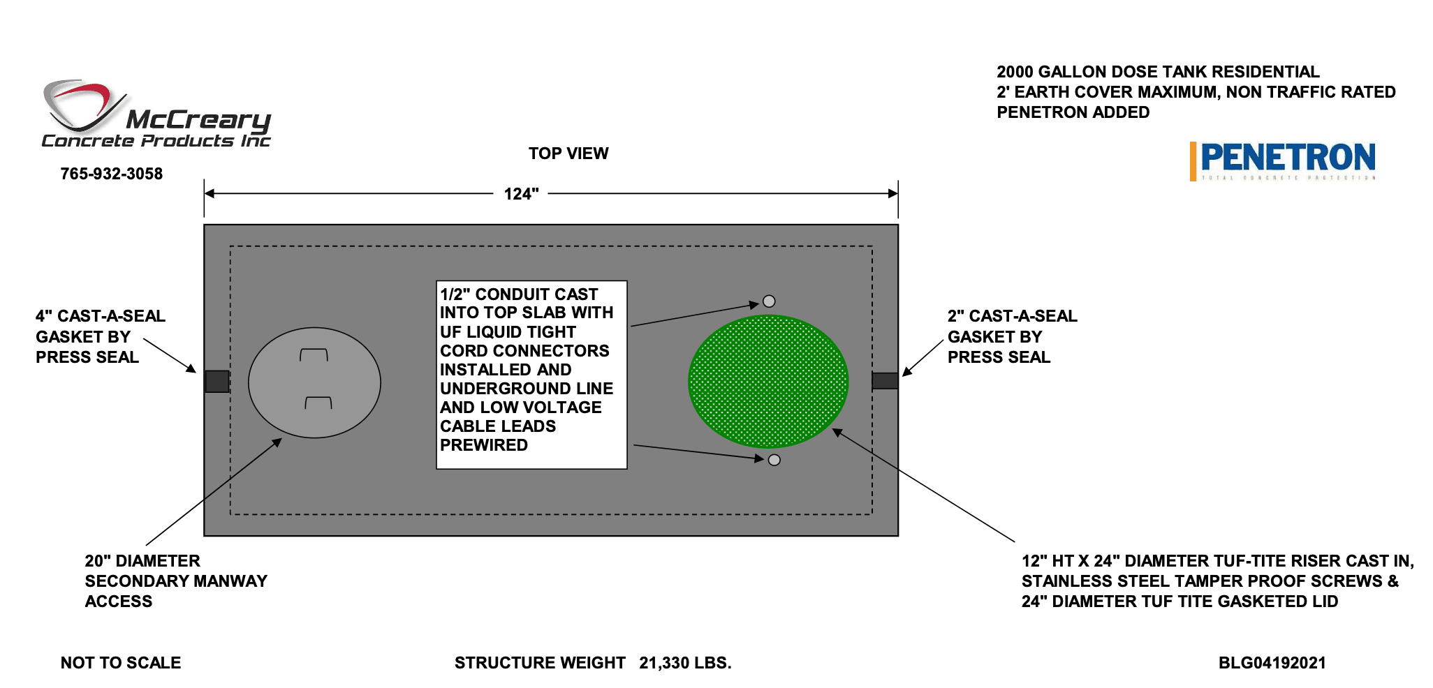 2000 Gallon Dose Tank sheet page 2