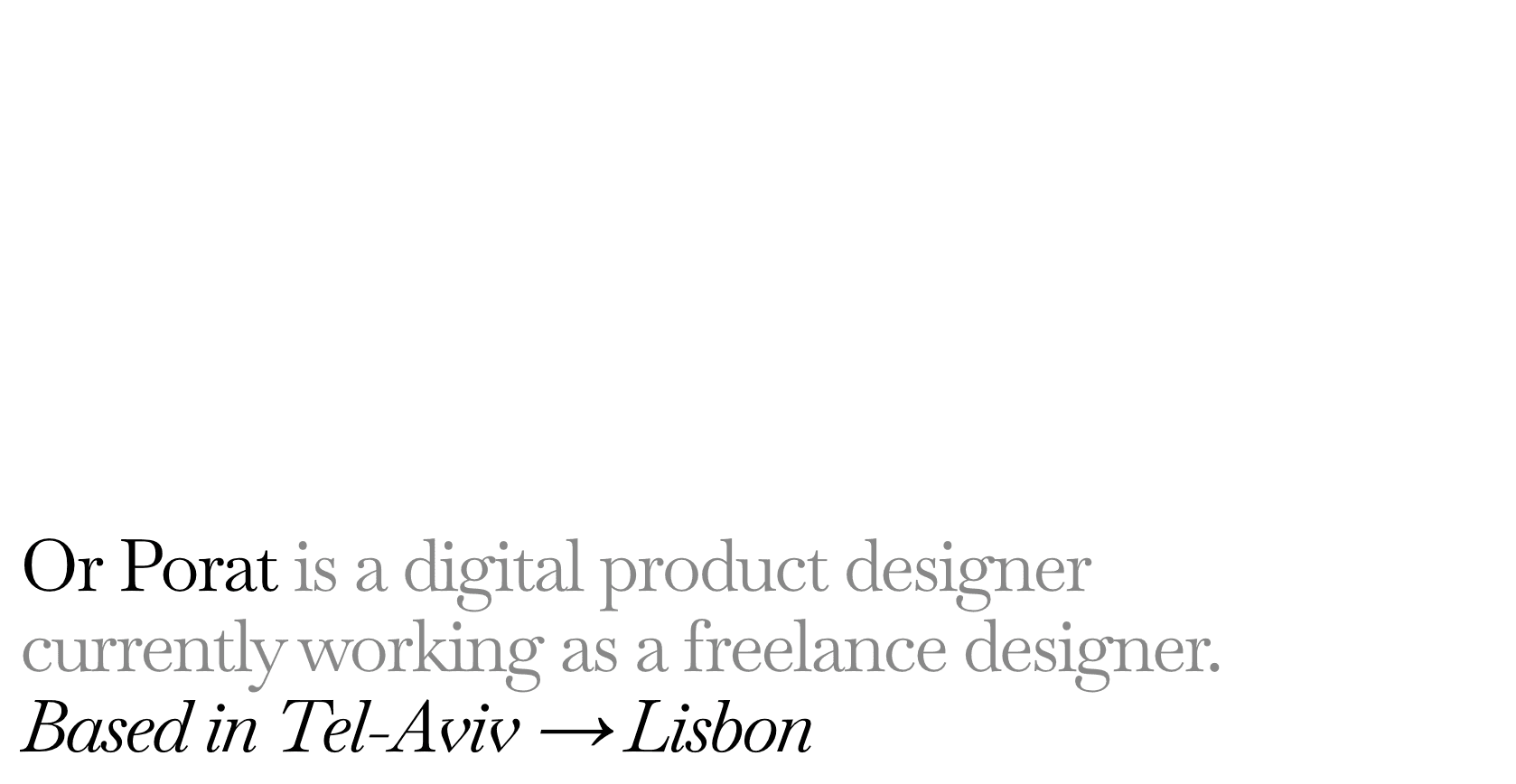 Or Porat | UI/UX Designer - Tel Aviv