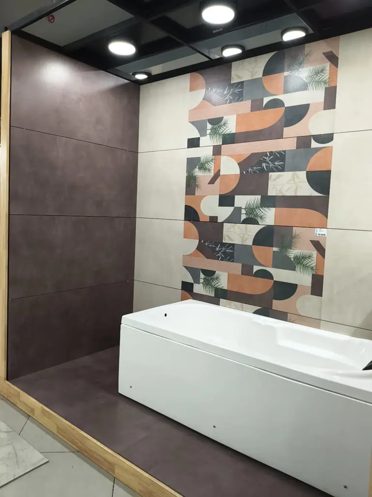 Modern White Bathroom Wall Tiles for Shower Area –  Coimbatore