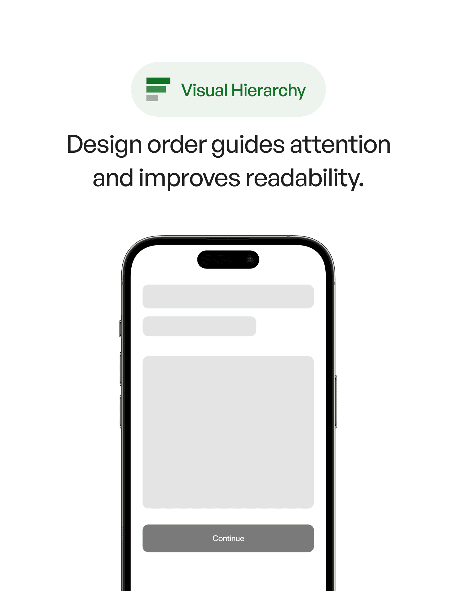 Visual Hierarchy in UX Design example