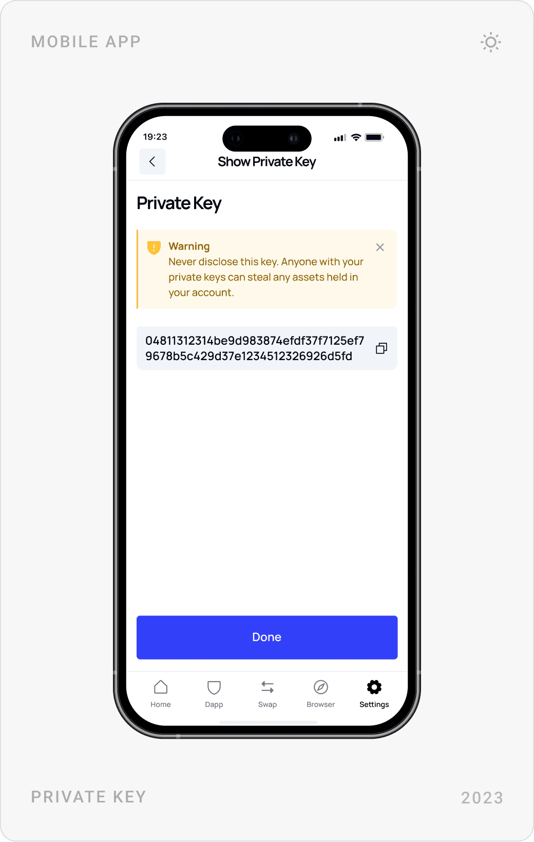 Sensitive Private Key Access Mobile Design