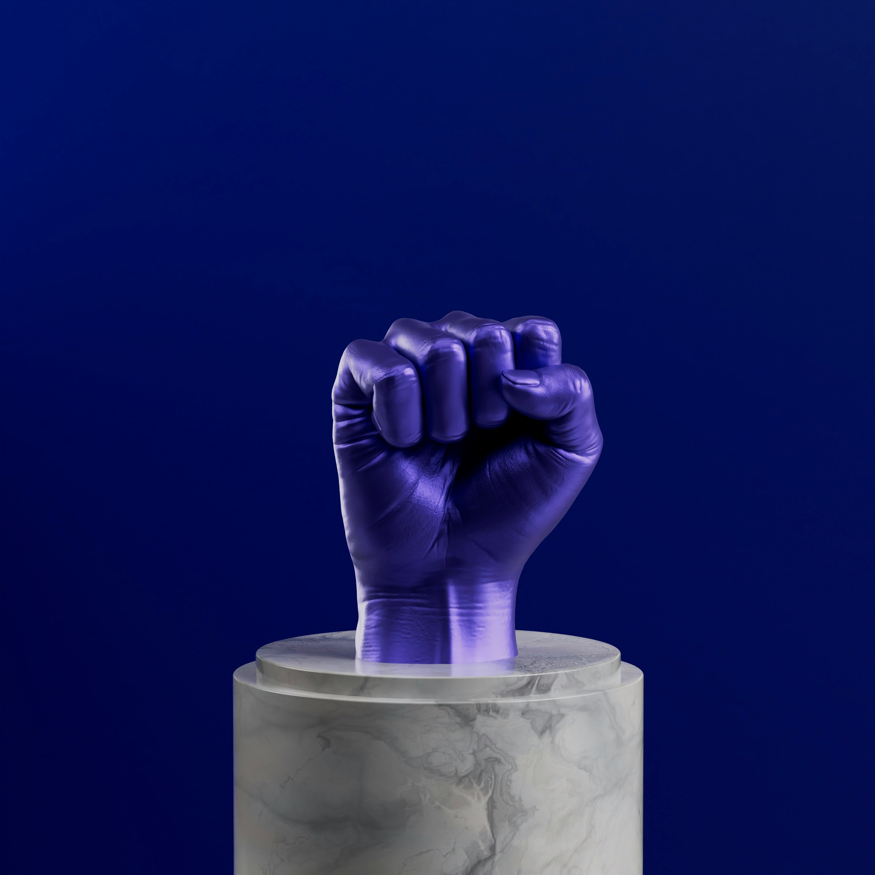 Sello de justicia con fondo morado