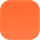 Solid orange square icon with rounded corners.