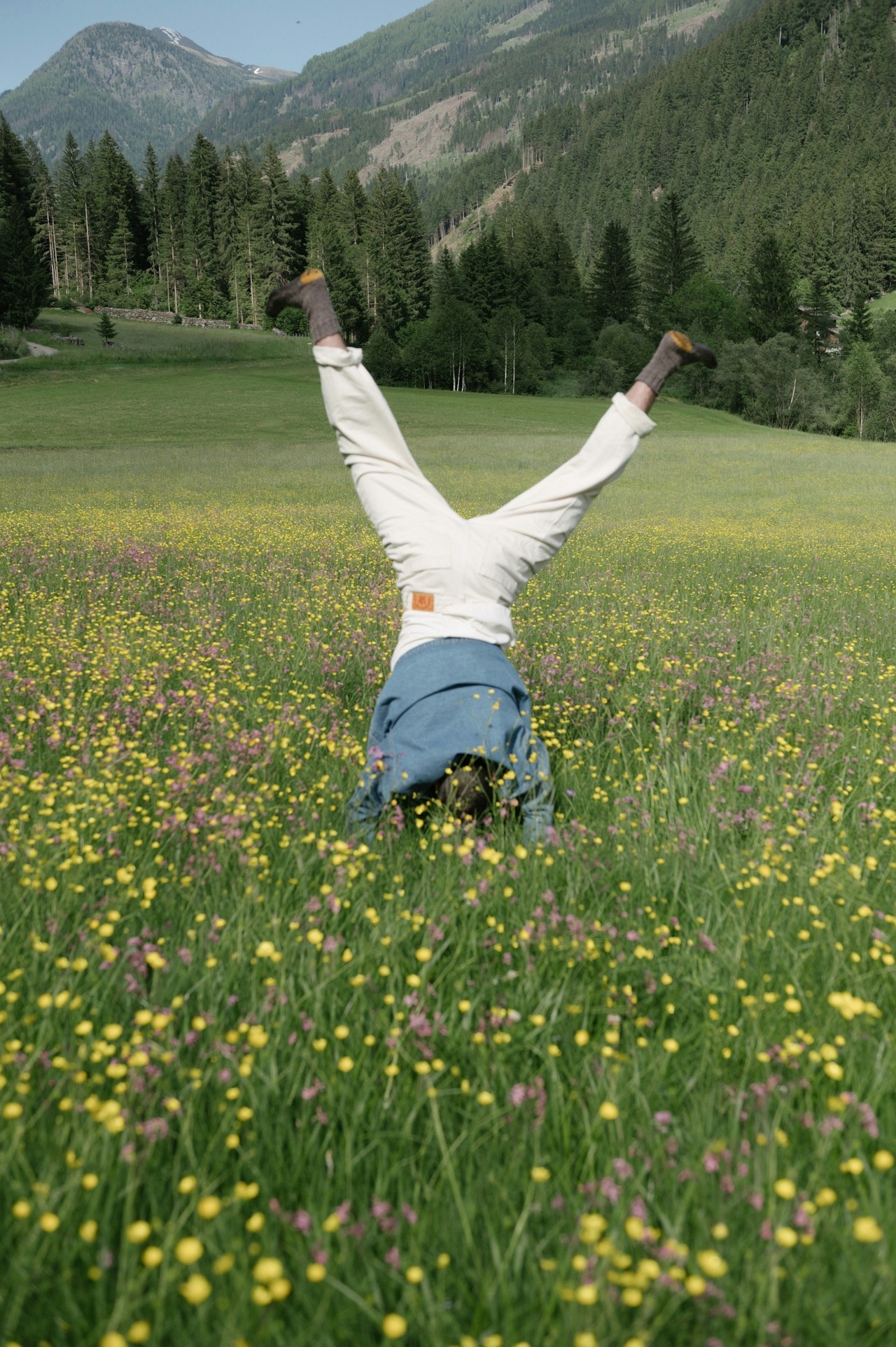 Man Enjoying in Grass