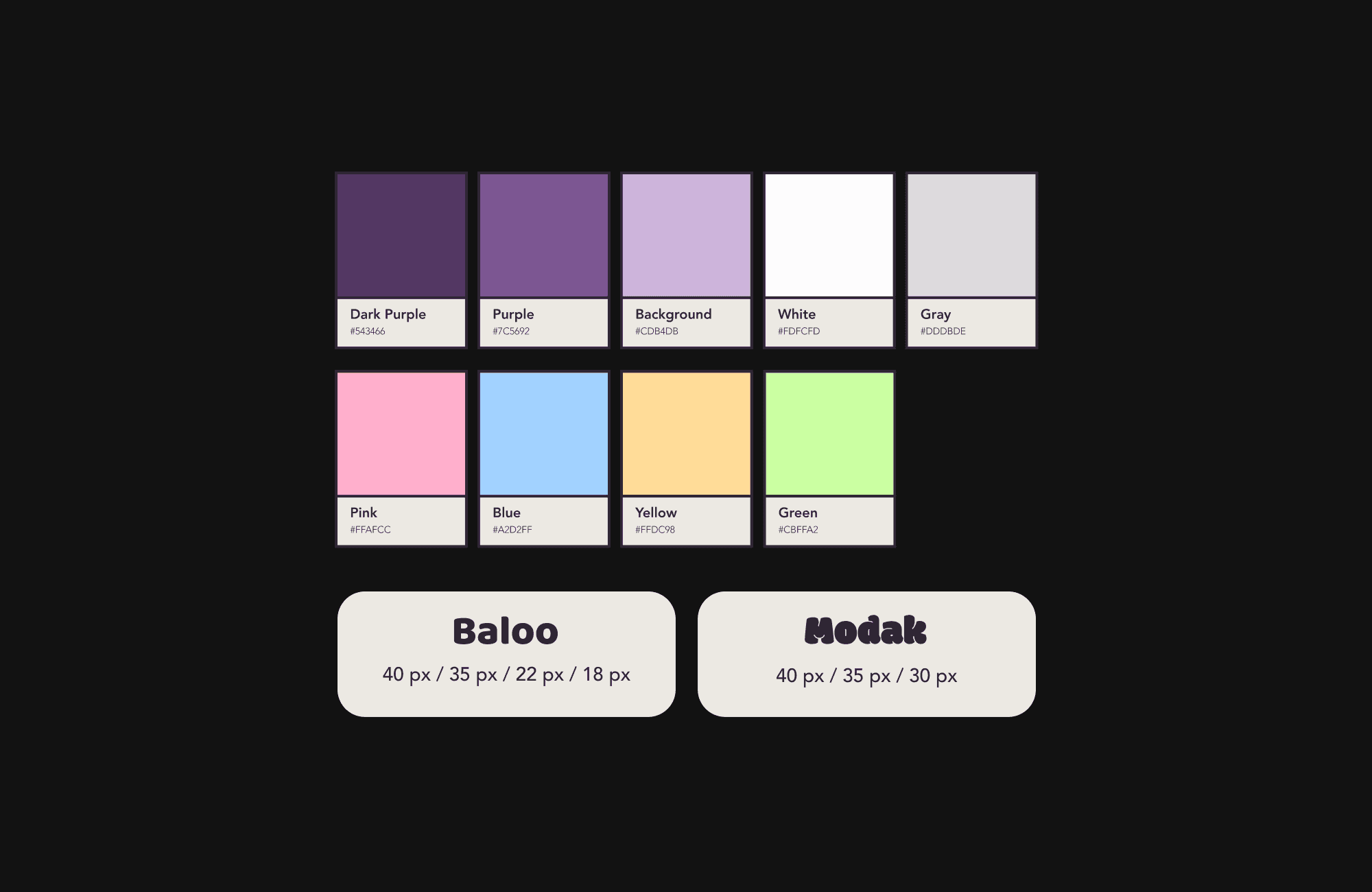 Color Theme & Typography