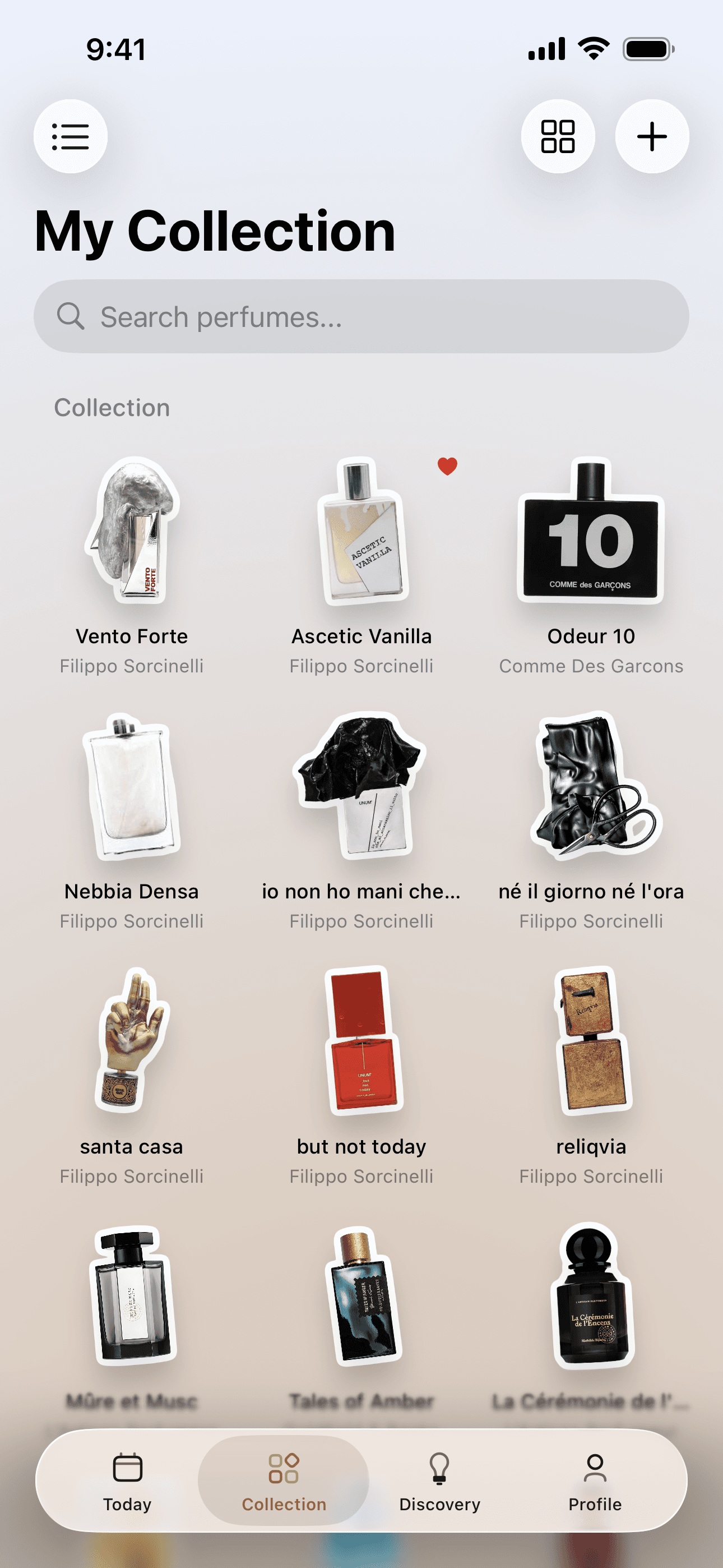 Perfume Details view expanded