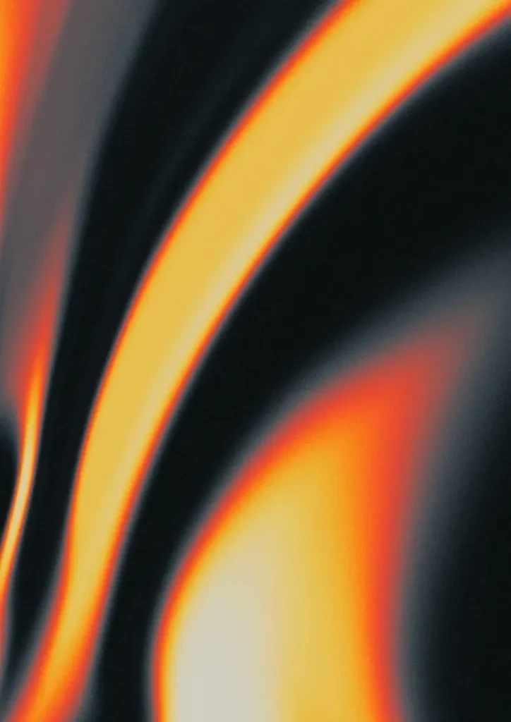 a black and orange background with a blur