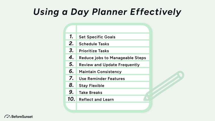 Using a Day Planner Effectively 