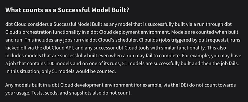 dbt™ is now charging per ‘successful model build’. What does that mean? | Analytics Engineering using dbt™