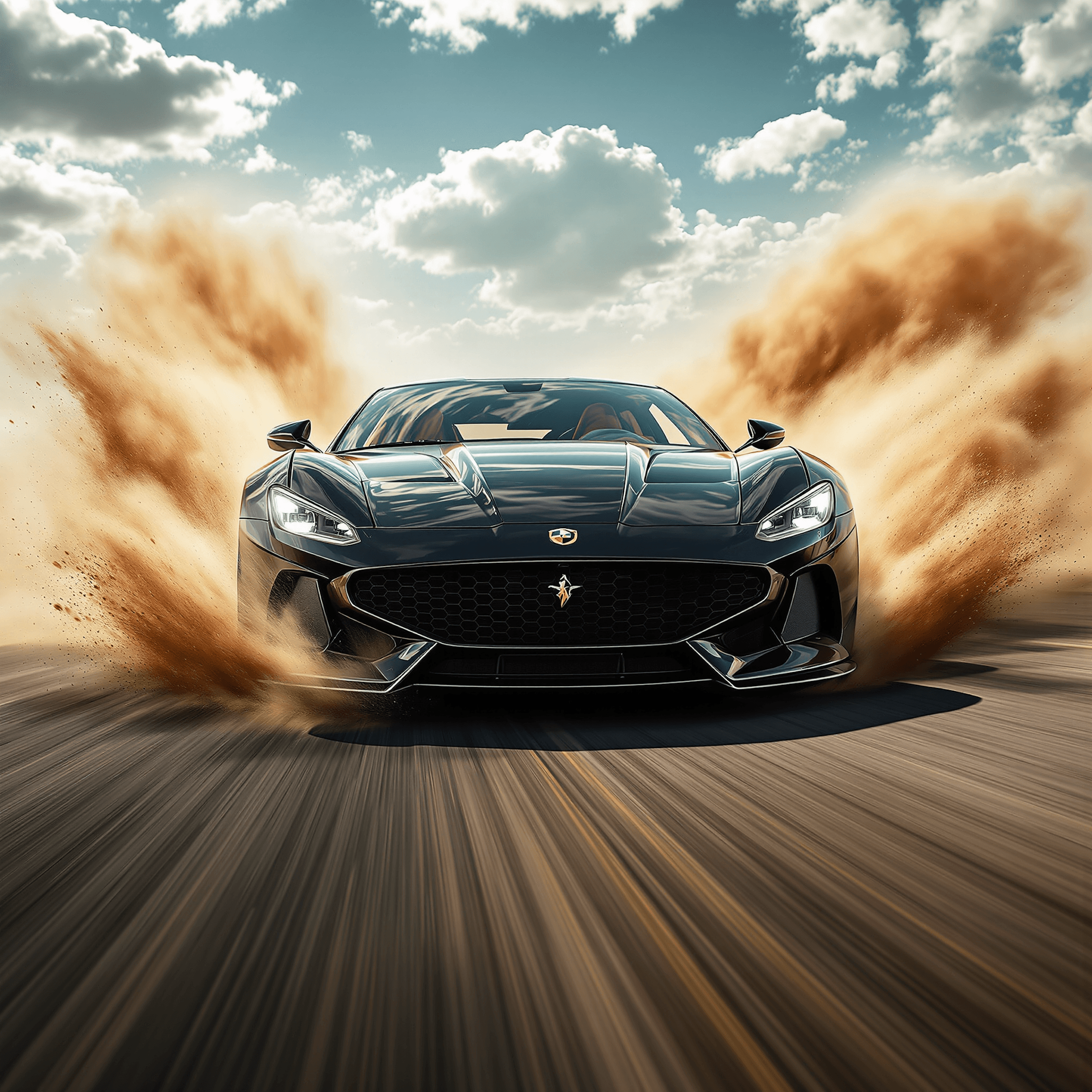 Sleek Black Sports Car