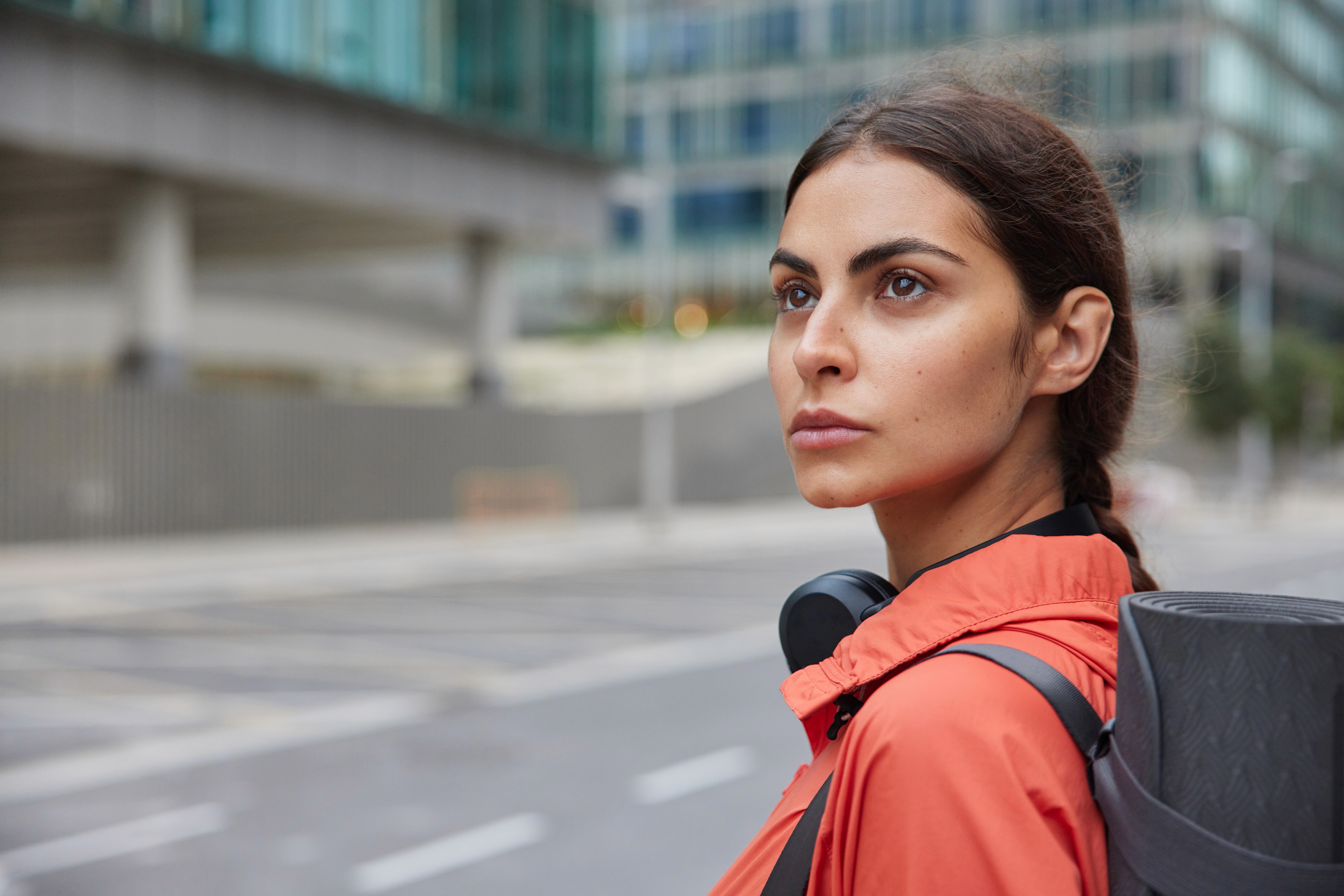 woman in white shirt wearing white helmet