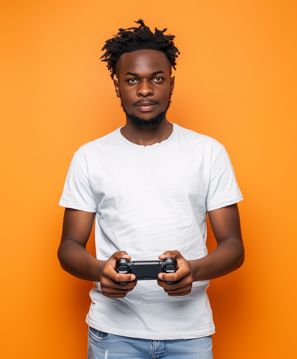 Tomás Delgado, Event Organizer, A person in an orange shirt.