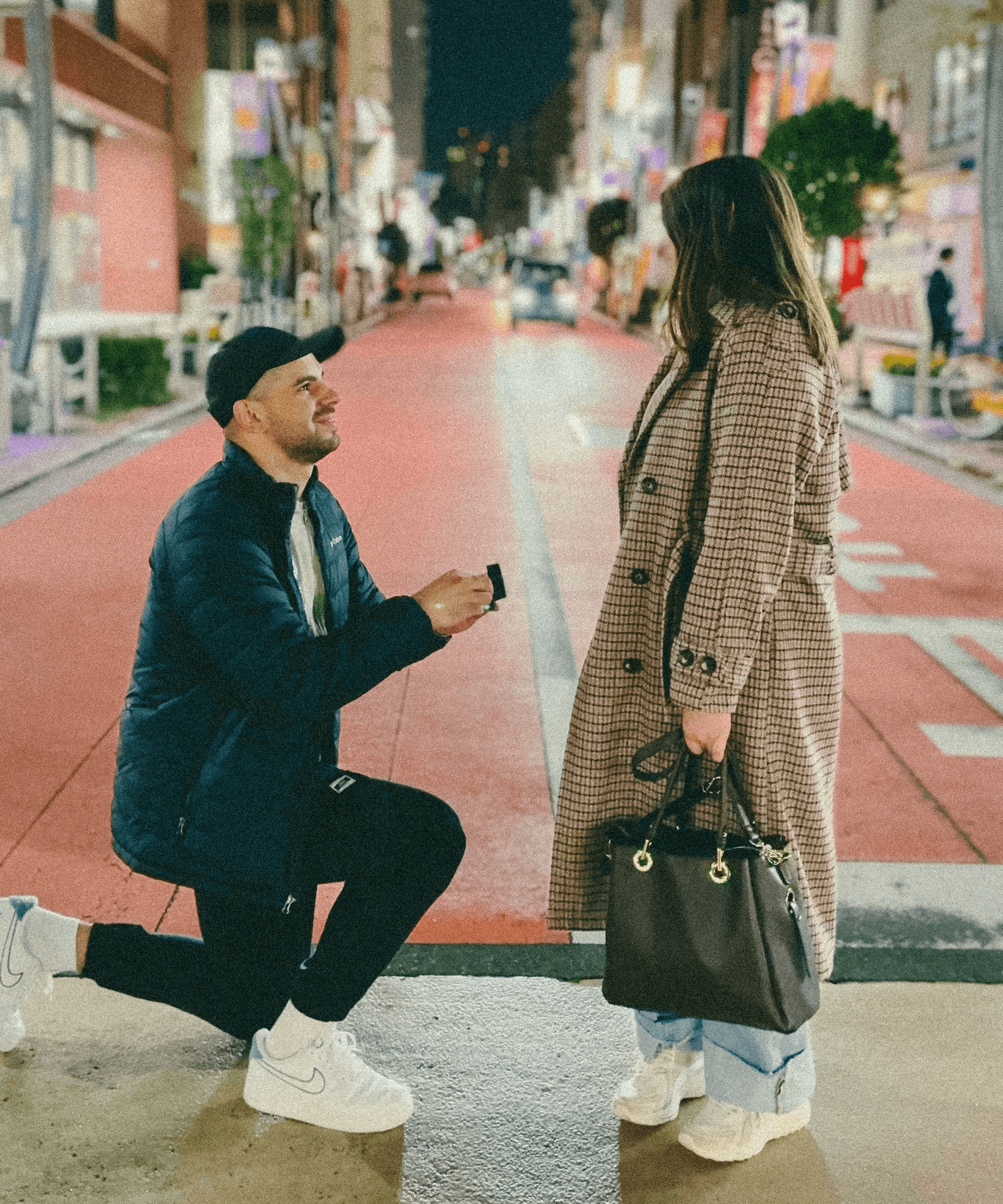 A man asking his partner in marriage