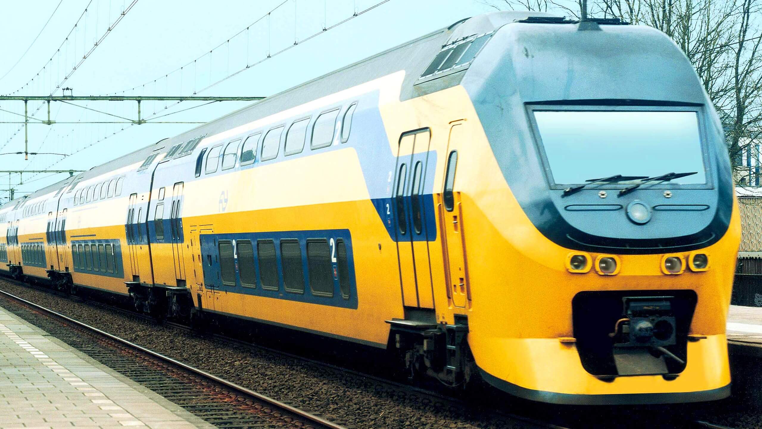 double-decker train of NS, the dutch railways