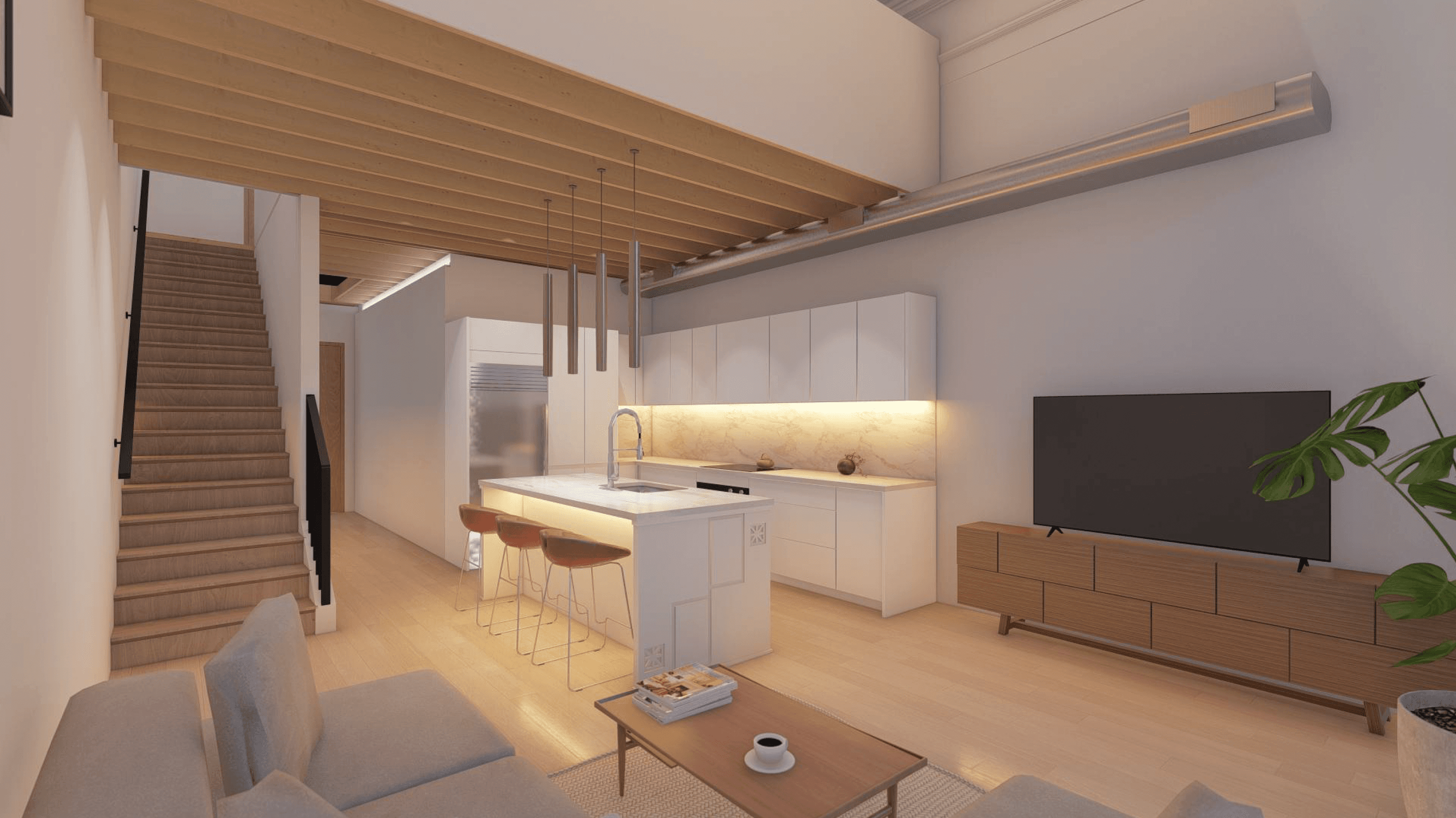 patio set in terrace overlooking city