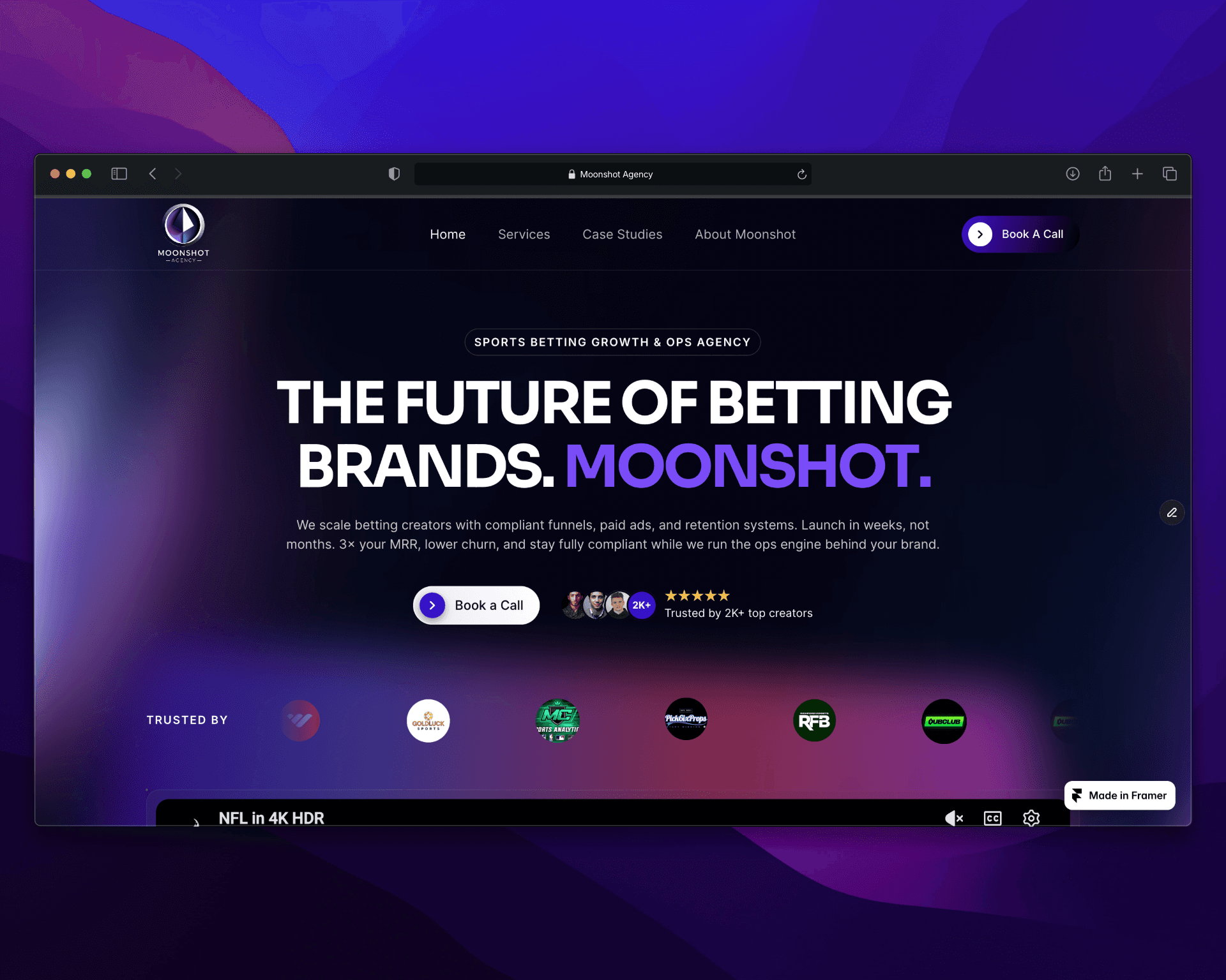 Moonshot Sports Betting Agency Funnel