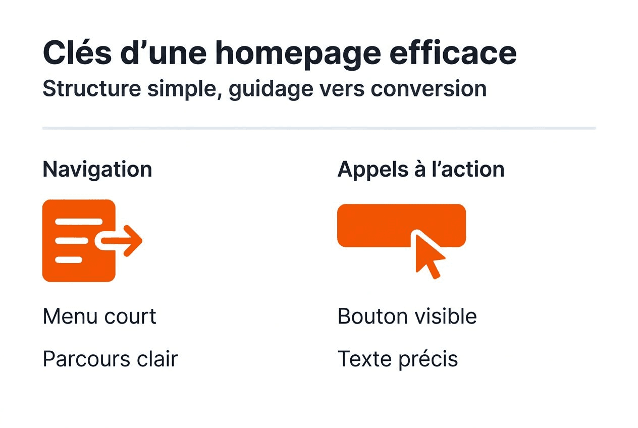 Une infographie soignée et intuitive sur la page d’accueil : un atout clé pour valoriser l’expertise des consultants.