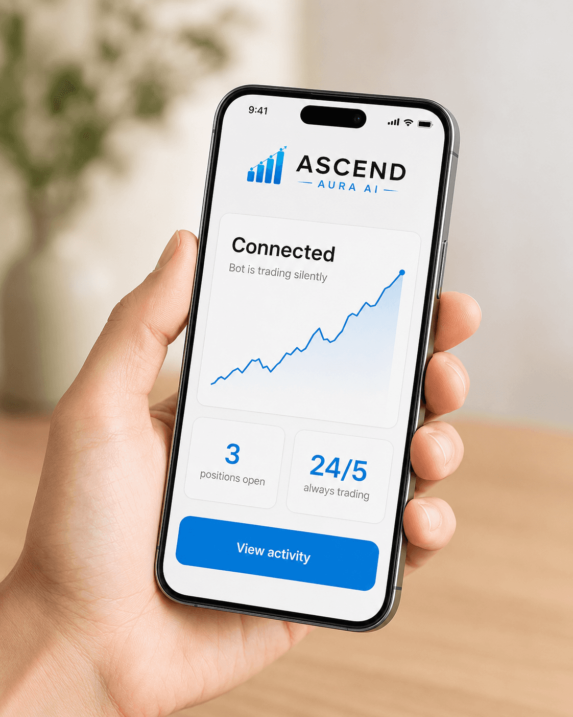 AscendAura AI running on a phone