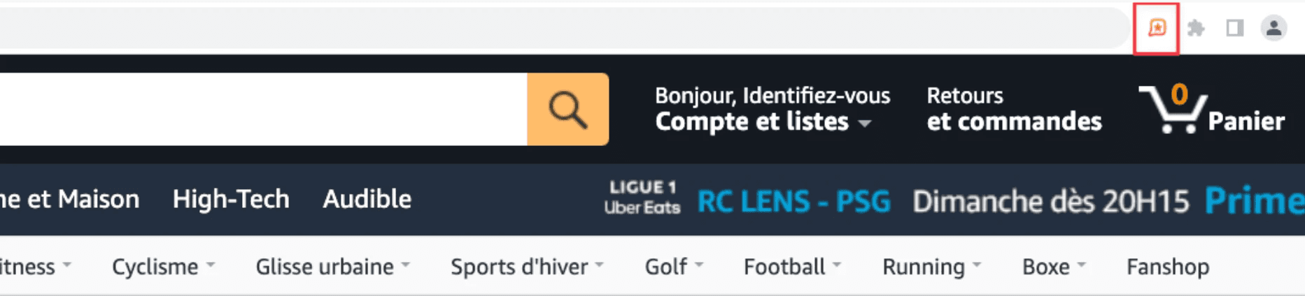 Cliquer sur la petite étoile de l'extension dans votre navigateur, pour analyser les commentaires sur Amazon