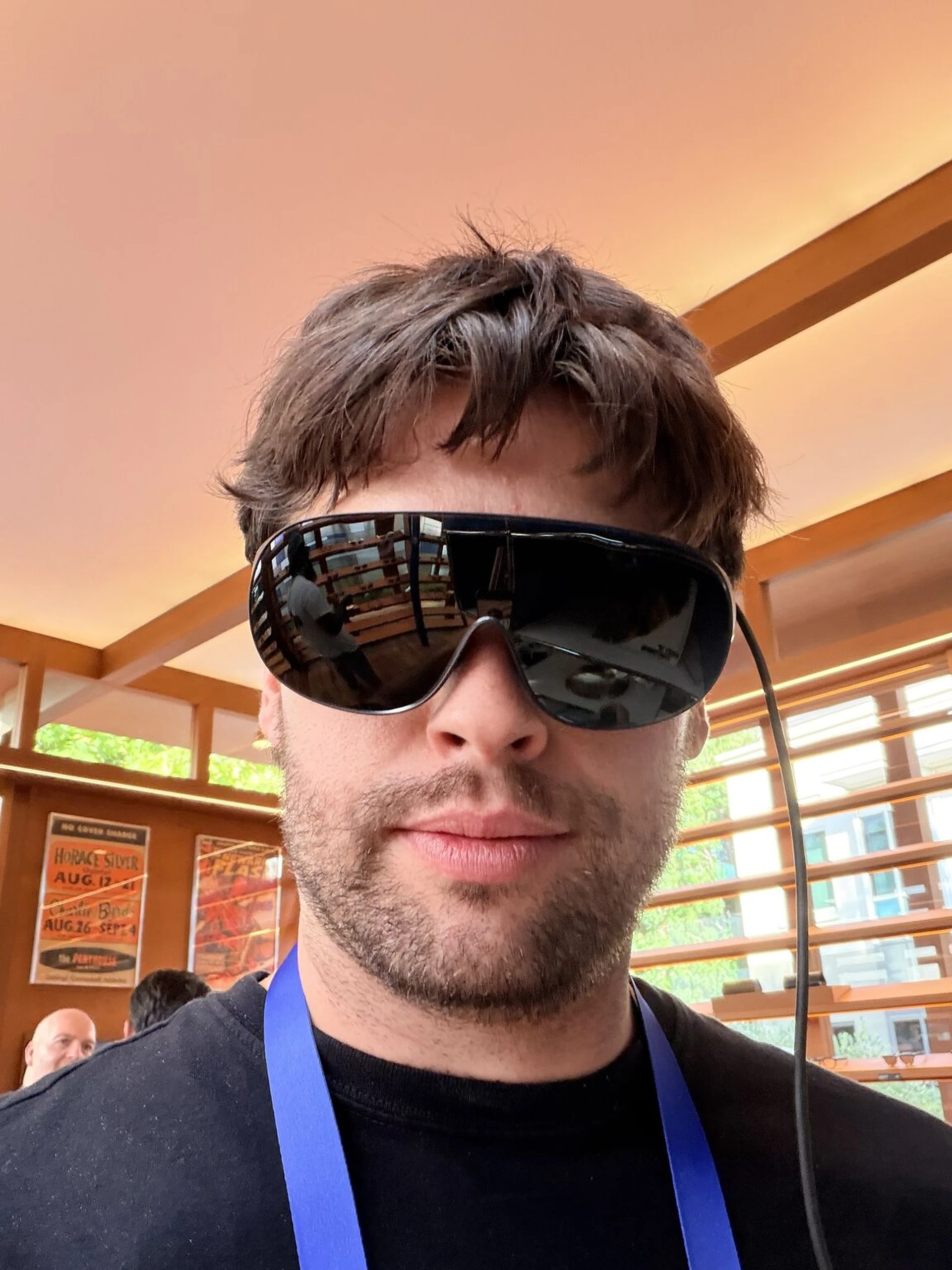 Horacio Torrendell wearing Meta VR Glasses at Meta Connect 2026.