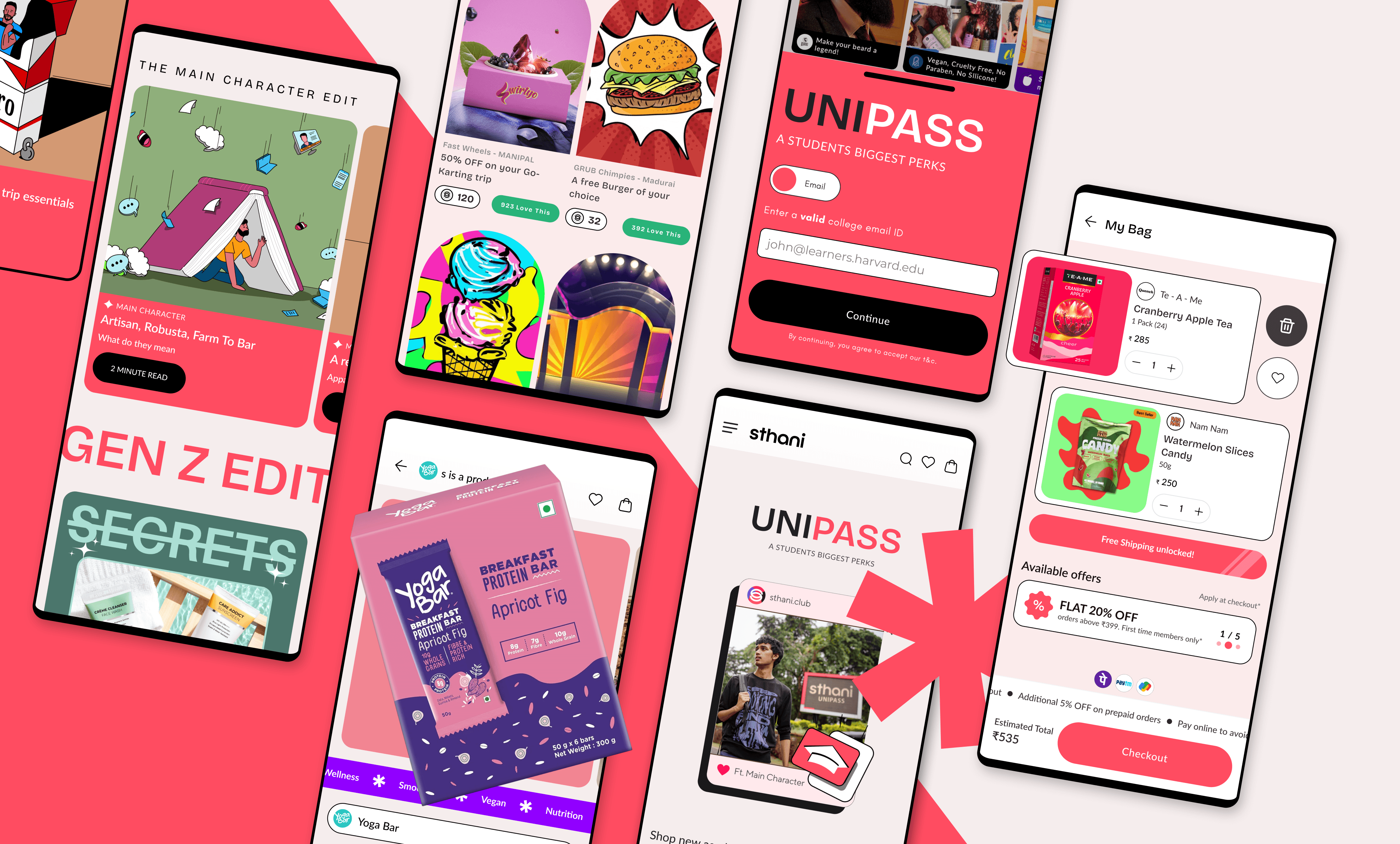 sthani.club mobile ui screens