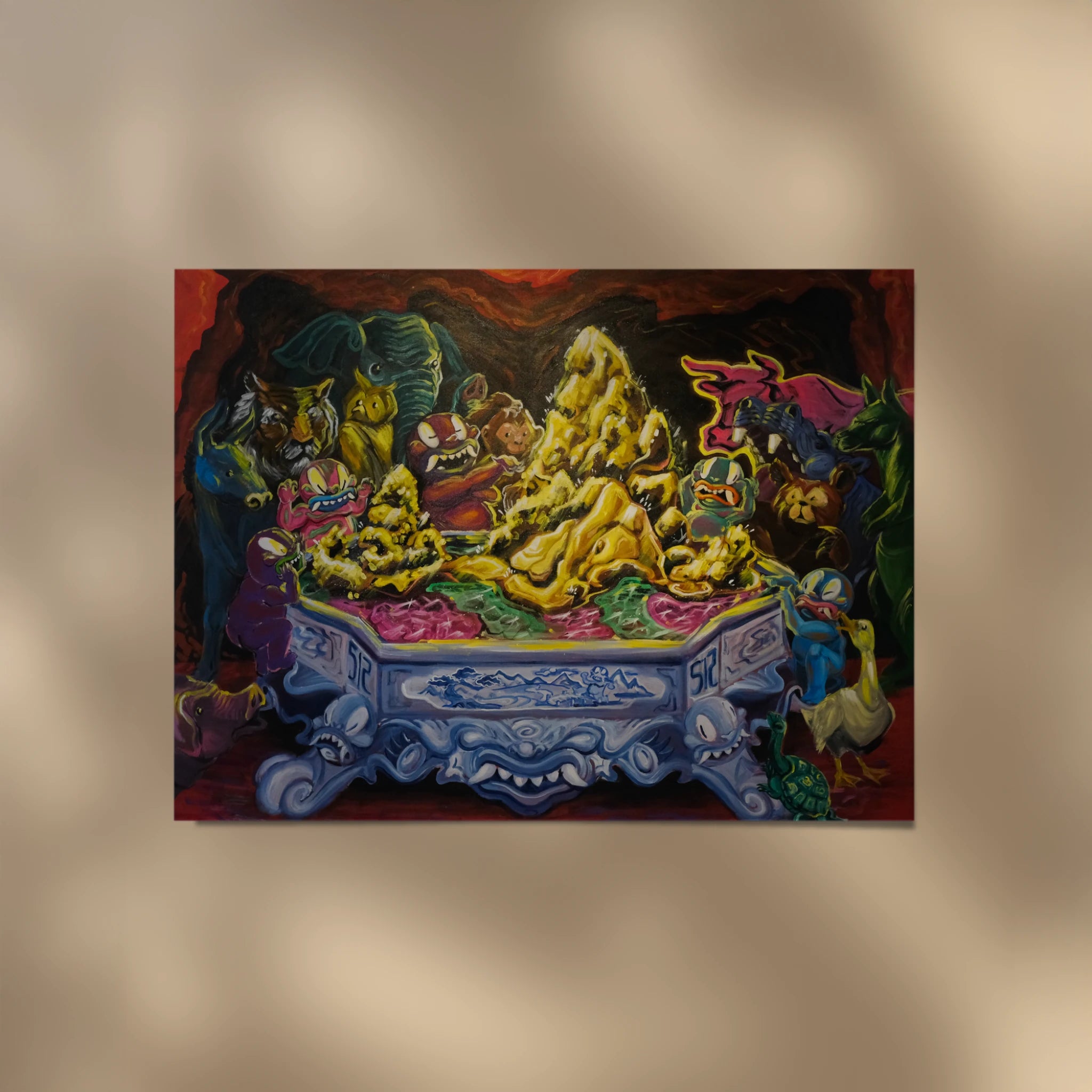 premium art poster and canvas prints, with originals available, from QART , of the artwork " Hòn non bộ "